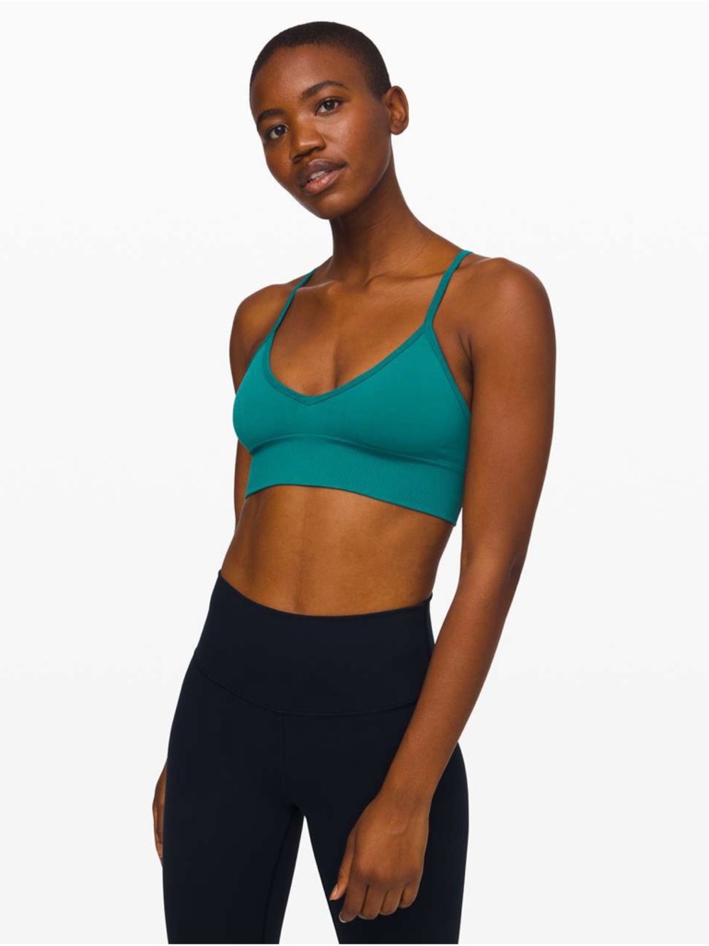 EUC Lululemon Ebb To Street Bra II in Laguna size 6